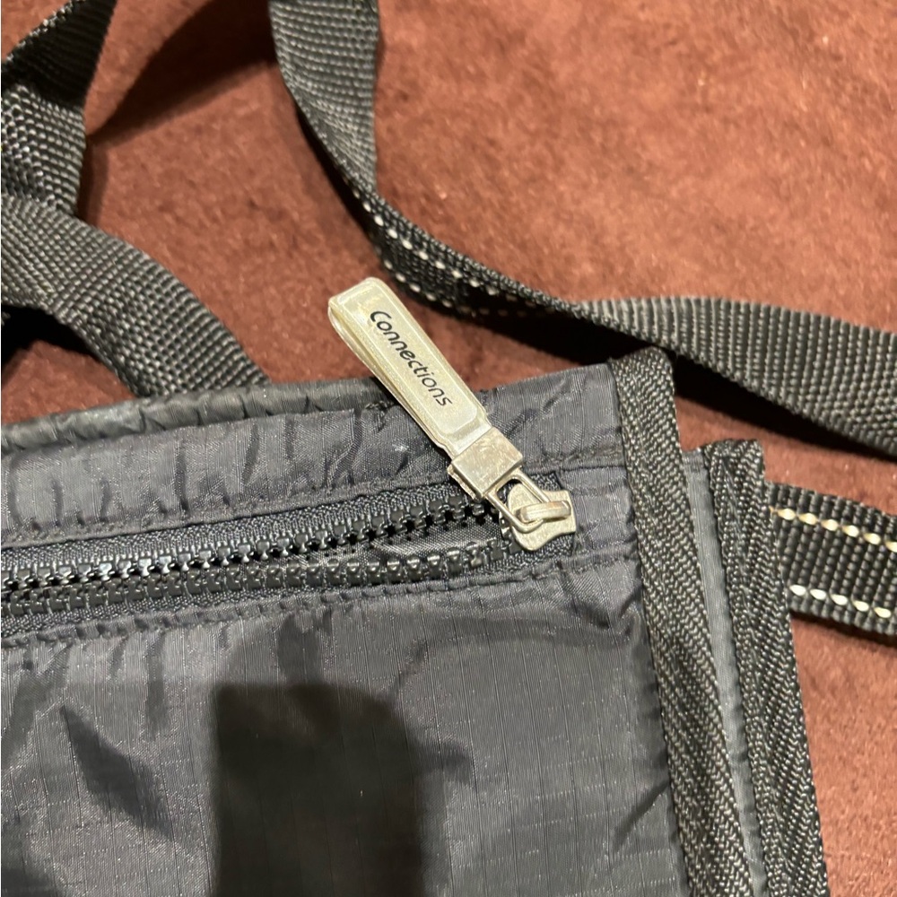 Connections Women's Black with White Accents Mini Crossbody Bag - Picture 6 of 12